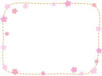 Cherry blossom dotted frame Decorative frame