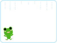 Rain and frog frame Decorative frame