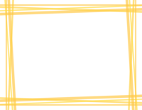 Square frame with overlapping yellow lines Decorative frame