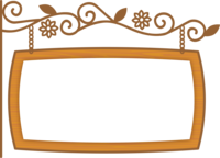 Horizontal frame of Western-style signboard Decorative frame