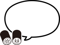 Black and white balloon frame decorative frame of demon and flower ehomaki