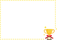 Dotted frame of gold trophy Decorative frame