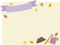 Respect for the Aged Day-Cream Mokomoko Frame with Purple Heading Decorative Frame