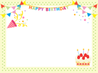 Flag Garland's birthday frame Decorative frame