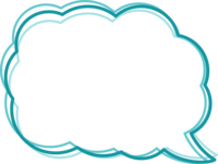 重なった吹き出しフレーム飾り枠