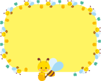 蜜蜂黄色边框装饰框