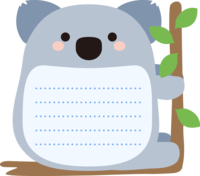 コアラのメモ帳風フレーム飾り枠