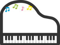 钢琴和音符的装饰框