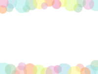 Top and bottom frame with fluffy polka dots Decorative frame