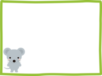 老鼠绿色装饰框