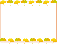 Autumn-Ginkgo frame Enclosed decorative frame