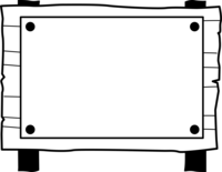 木の立て看板の白黒フレーム飾り枠