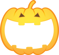 ハロウィン-ジャックオーランタンの形のフレーム飾り枠