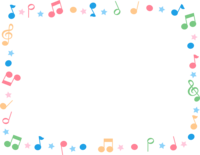 流行音符的边框装饰框