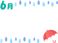 梅雨のフレーム飾り枠