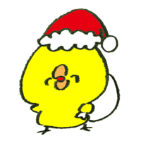 Chick Santa Claus who brought the present