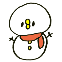 Snowman-like chick