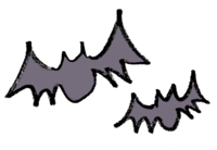 Bat as if to decorate the background of Halloween