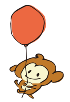 Monkey with balloons