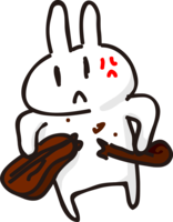 山茶中破坏小提琴的兔子