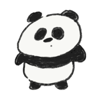 Panda who is not thinking about anything in particular