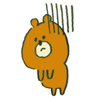 Bear who is not feeling well