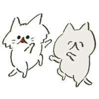 2 dancing cats