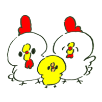 Parent and child of chick and chicken