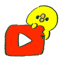 A chick climbing a YouTube-like icon