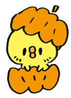 A chick that pops out of a pumpkin