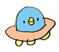 Flying object UFO chick