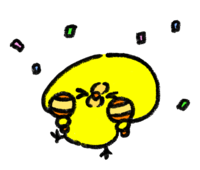 拿着马拉卡斯跳舞的小鸡