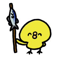 Chick with saury skewers