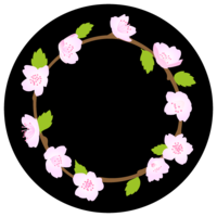Cherry blossom decoration frame