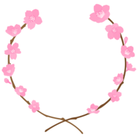 Cherry blossom decoration frame