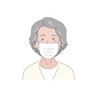 Person wearing a mask (senior)
