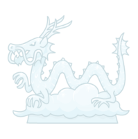 氷の彫刻-龍