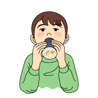 Boy eating Ehomaki