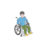 車椅子の男性