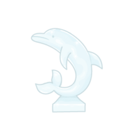 冰雕刻海豚