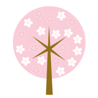 図案桜の木