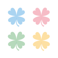 Four-leaf clover 4 colors