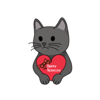 kitten and heart chocolate