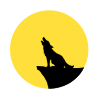 Moon and wolf