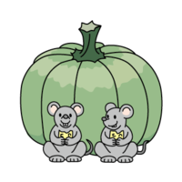 Pumpkin and mouse