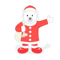 Polar bear Santa