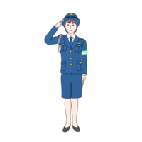 Salute policewoman
