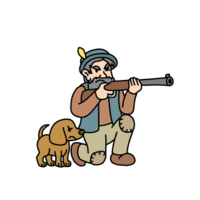 hunter and hunting dog