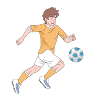 Player chasing the ball