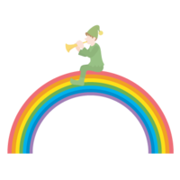 Rainbow and dwarf
